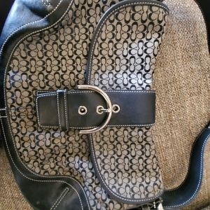 Coach Shoulder Monogram Flap Purse